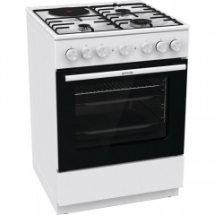 Gorenje GK6B43WD Κουζίνα 71lt με Εστίες Φυσικού Αερίου & Ρεύματος Π60εκ. Λευκή